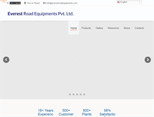 Tablet Screenshot of everestroadequipments.com